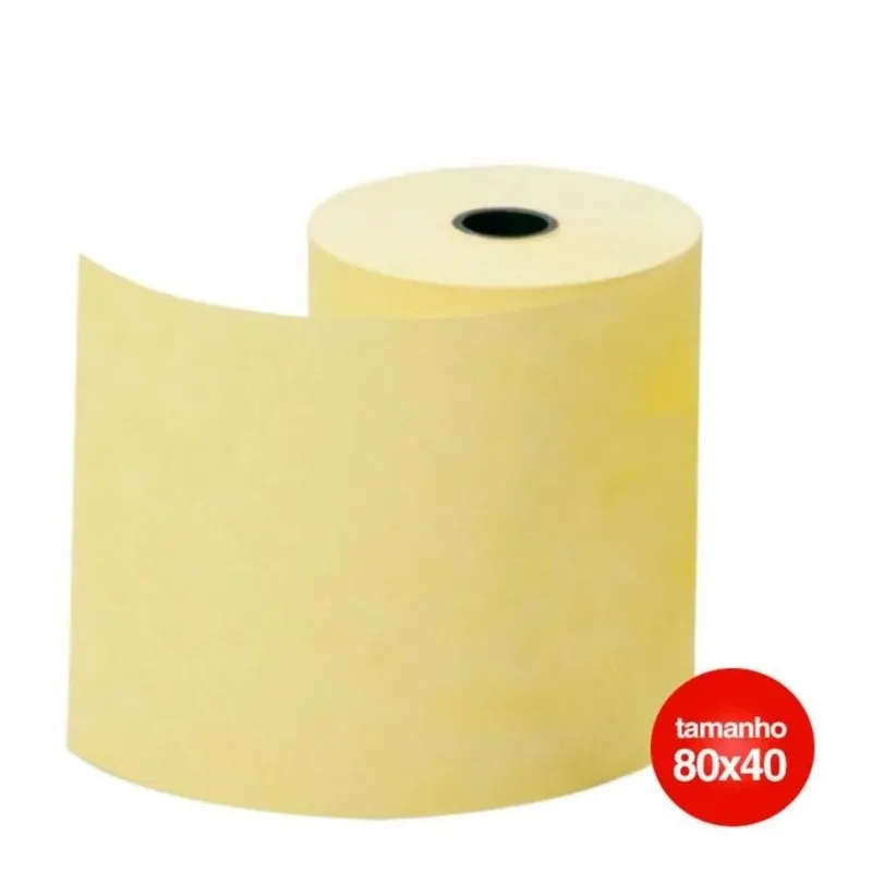 Bobina Termica 80x40 Amarela 80mm Impressora Cupom Sat C/30