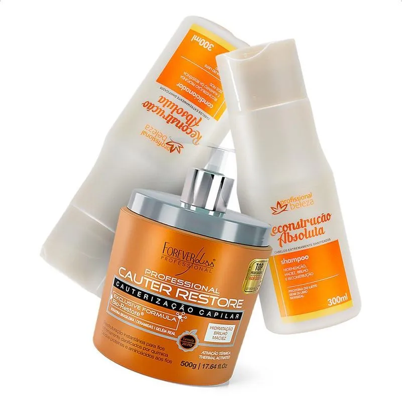 Cauter Restore 500g + Sh E Cond Reconstrução Absoluta 300ml