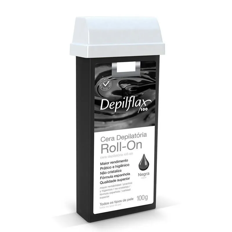 Depilflax - 03 Refil Cera Roll On Negra 100g