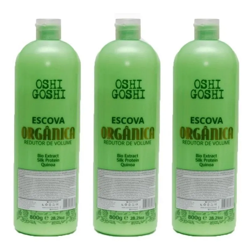 Kit 3 Escova Progressiva Orgânica S/formol Fit Liss Cosmetic