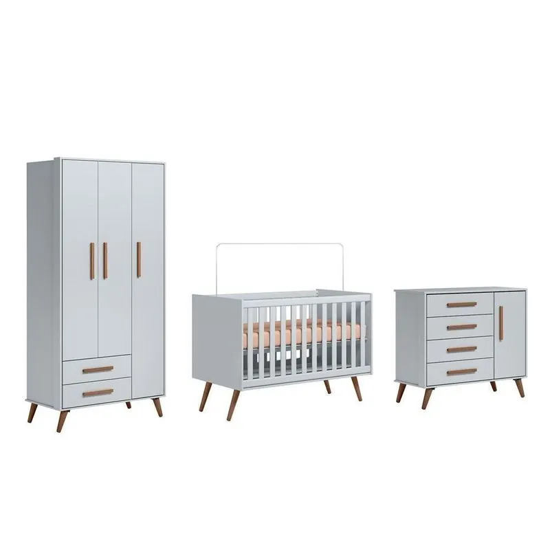Quarto Infantil Encanto Retrô Cinza - Fdecor