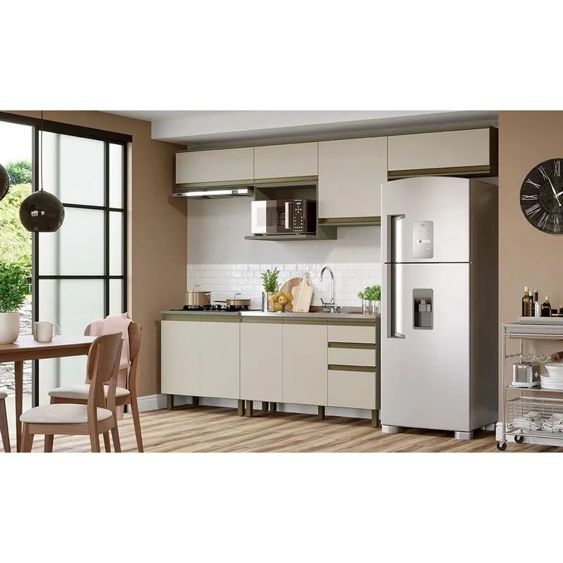 Cozinha Modulada Conect com 7 Peças Duna/Cristal - Henn