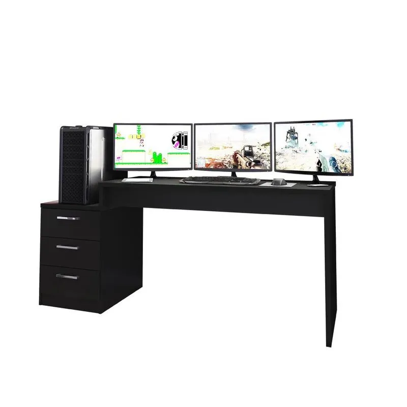 Mesa para Computador Notebook Desk Game Hades 5000 Preto Black - FdECOR