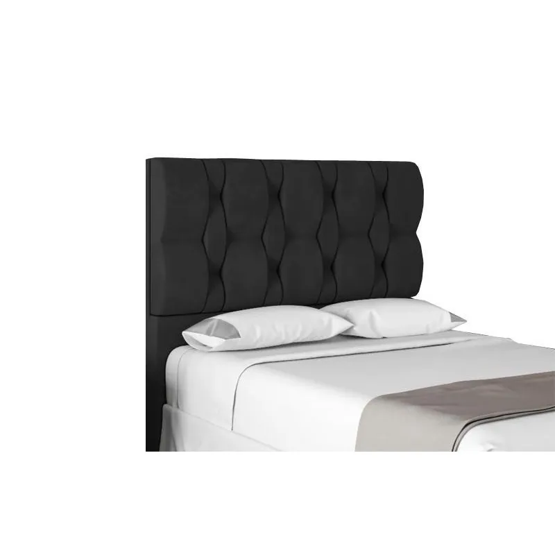 Cabeceira Para Cama Box Spezia King 1,93cm Laminado Preto - FdECOR