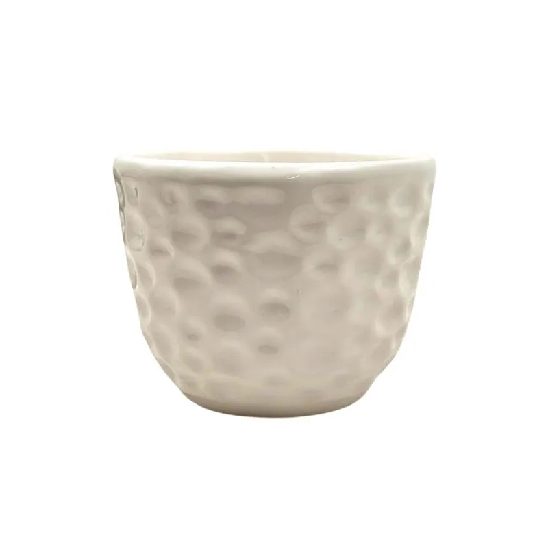Vaso Decorativo Branco Bolha 9X11Cm Cerâmica