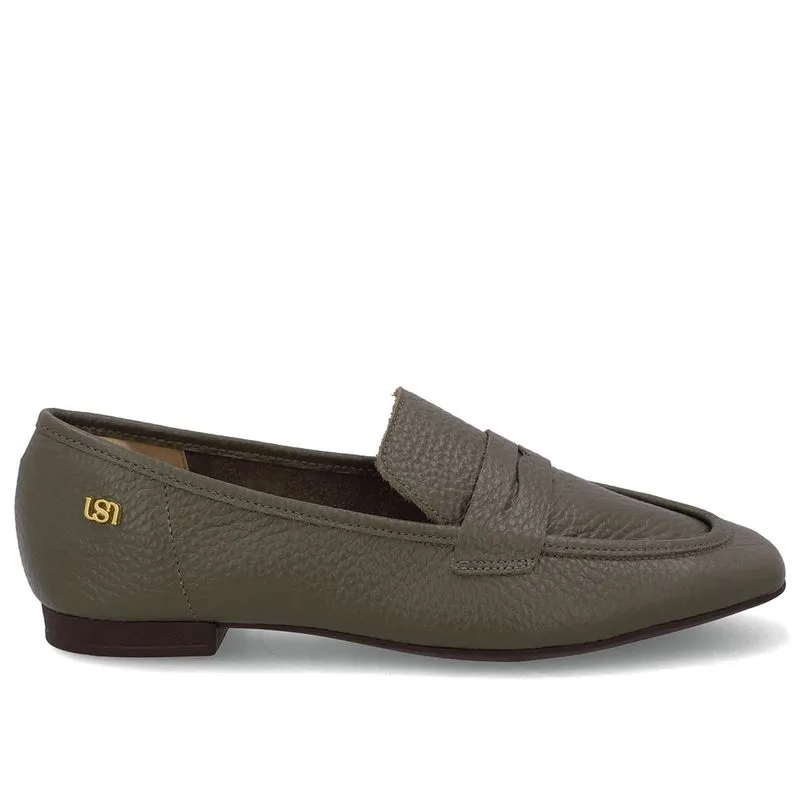 Loafer Couro Verde Básico 34