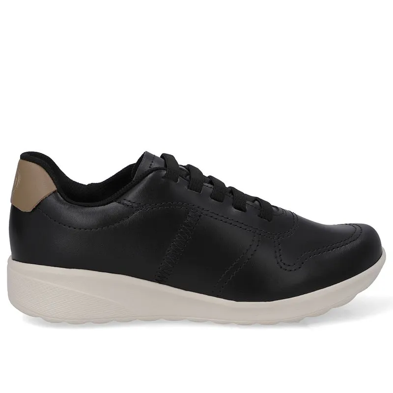 Tênis Couro Preto Costura 37