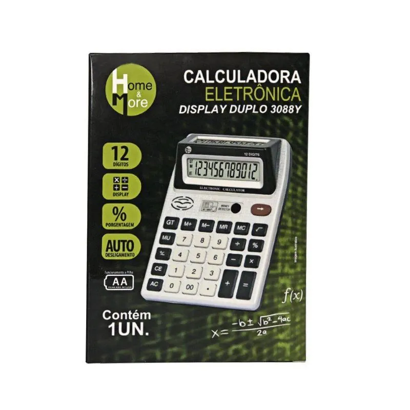 Calculadora Eletrônica Nota Falsa Com Display Duplo