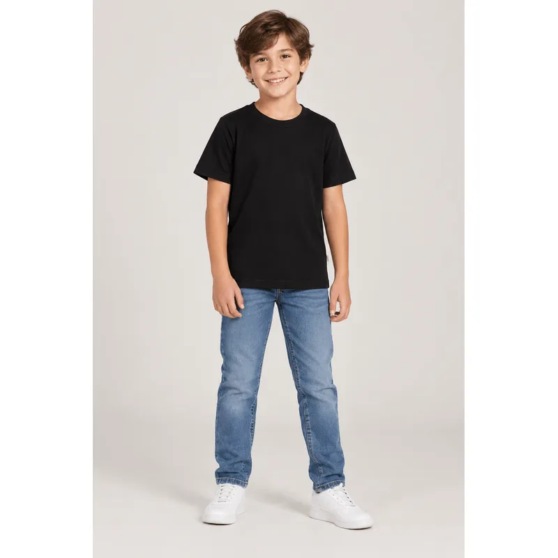 Camiseta infantil menino em meia malha Brandili - 2