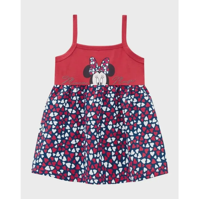 Vestido Brandili Juvenil Corações Vermelho