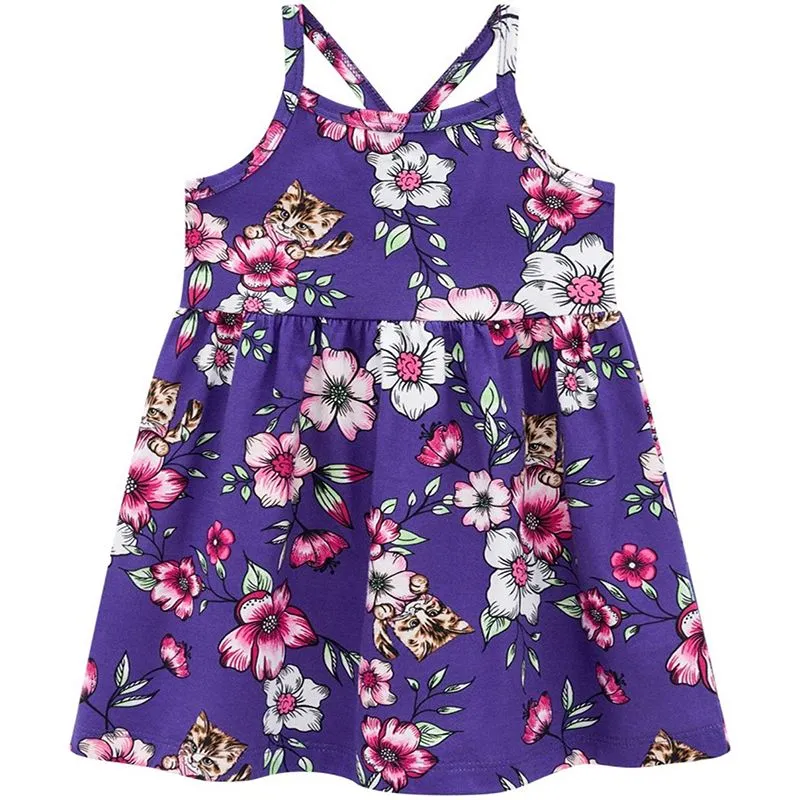 Vestido Brandili Infantil Menina Com Estampa Floral 4/10 - 34634-AMETISTA-8