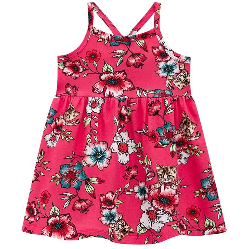 Vestido Brandili Infantil Menina Com Estampa Floral 4/10 - 34634-SORBET-8