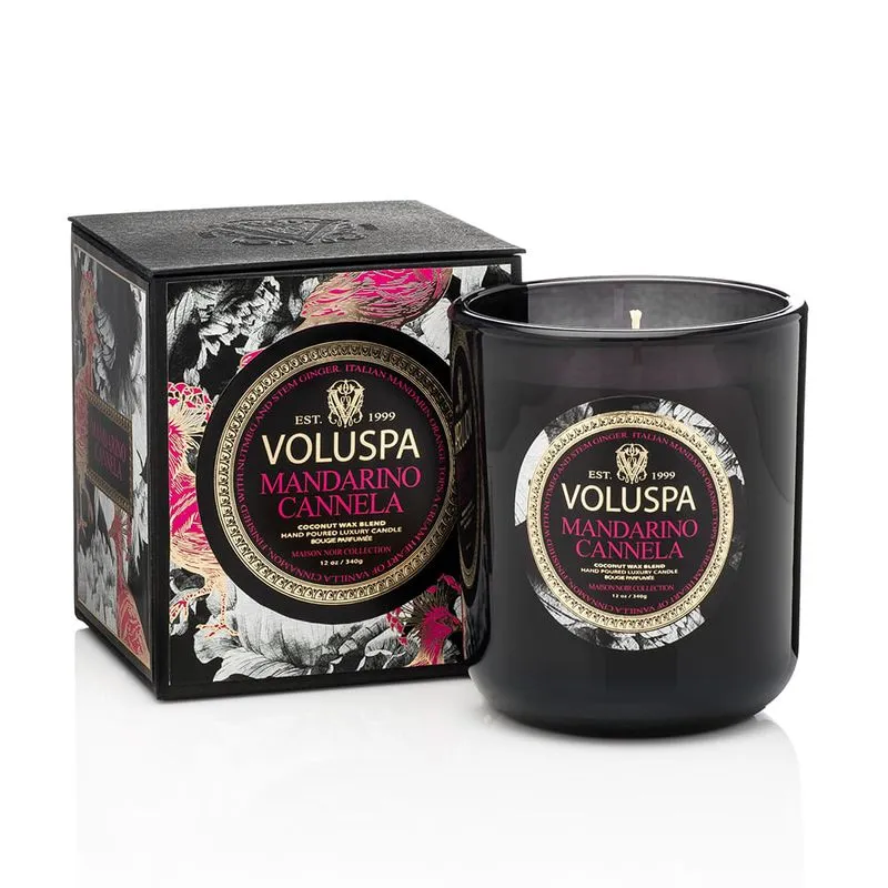 Vela Mandarino Canela Coleção Maison Noir Copo 100 Horas Voluspa