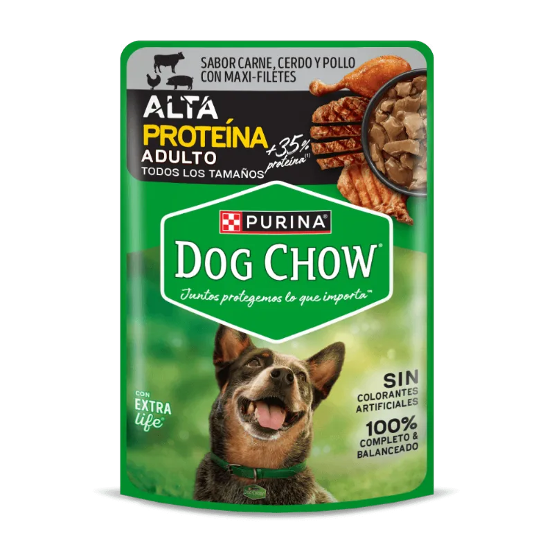 DOG CHOW ADULTO ALTA PROTEINA X 85 GRS