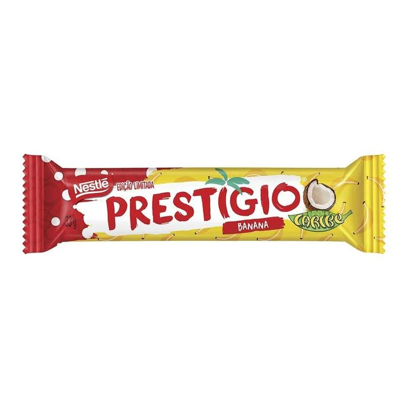 Chocolate Nestle Prestigio Banana 33g - Embalagem Com 30 Unidades