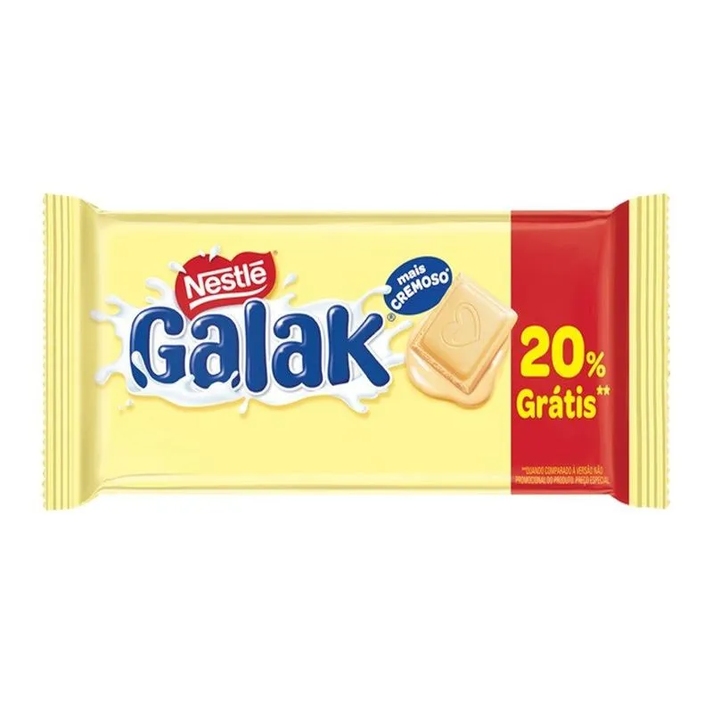 Chocolate Nestlé Galak 80g - Embalagem Com 16 Unidades