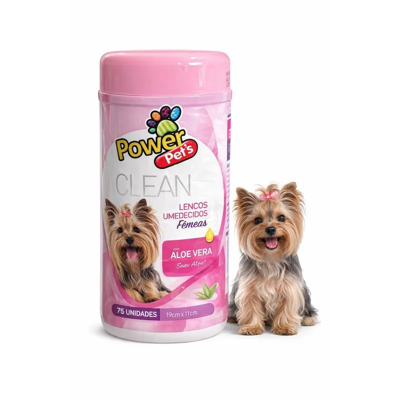 Lenços Umedecidos Cães Fêmeas Aloe Vera 75 Un