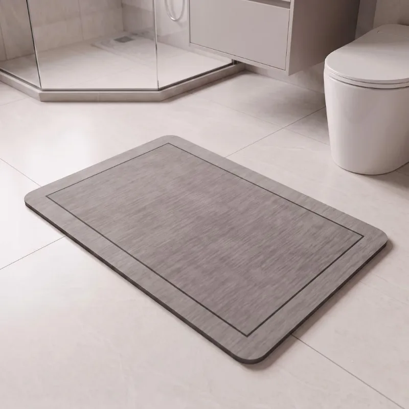 Tapete Mágico Retangular 45cm X 65cm 100% Poliéster Base Antiderrapante para Banheiro Bella Janela