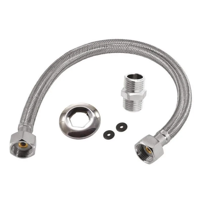 Mangueira Engate Flexível Aço Inox 60 Cm 1/2 Entrada Água