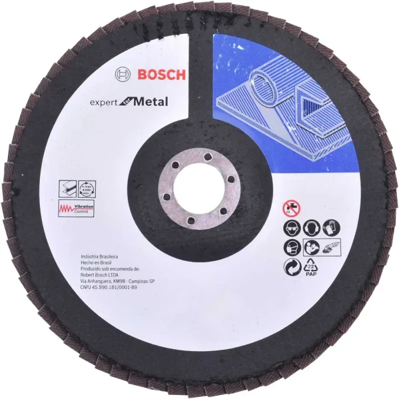 Lixa Disco Flap Expert For Metal 180 x 22,23mm Bosch Lixa Disco Flap Expert For Metal 180 x 22,23mm G40 Bosch