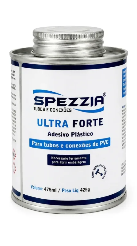 Adesivo Plástico Ultra Forte SPEZZIA 475ml - Cola para Tubos e Conexões de PVC