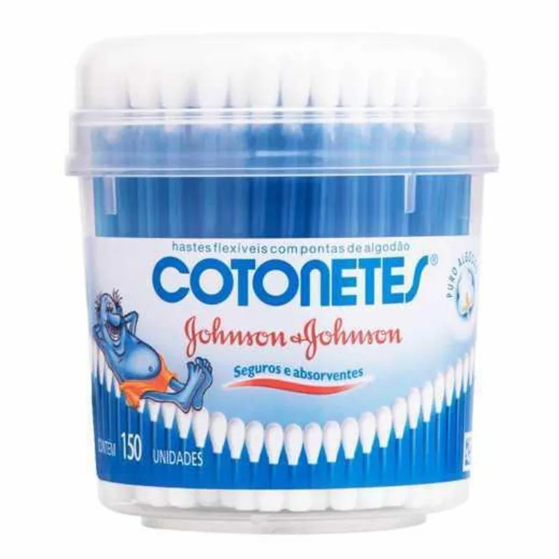 Kit Com 02 - Hastes Flexíveis Cotonetes - 150 Unidades Cada