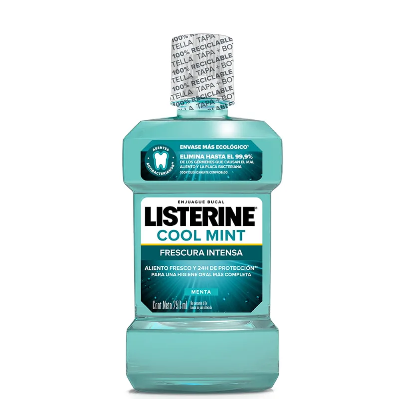 Enjuague Bucal Listerine Cool Mint Frescura Intensa x 250 ml