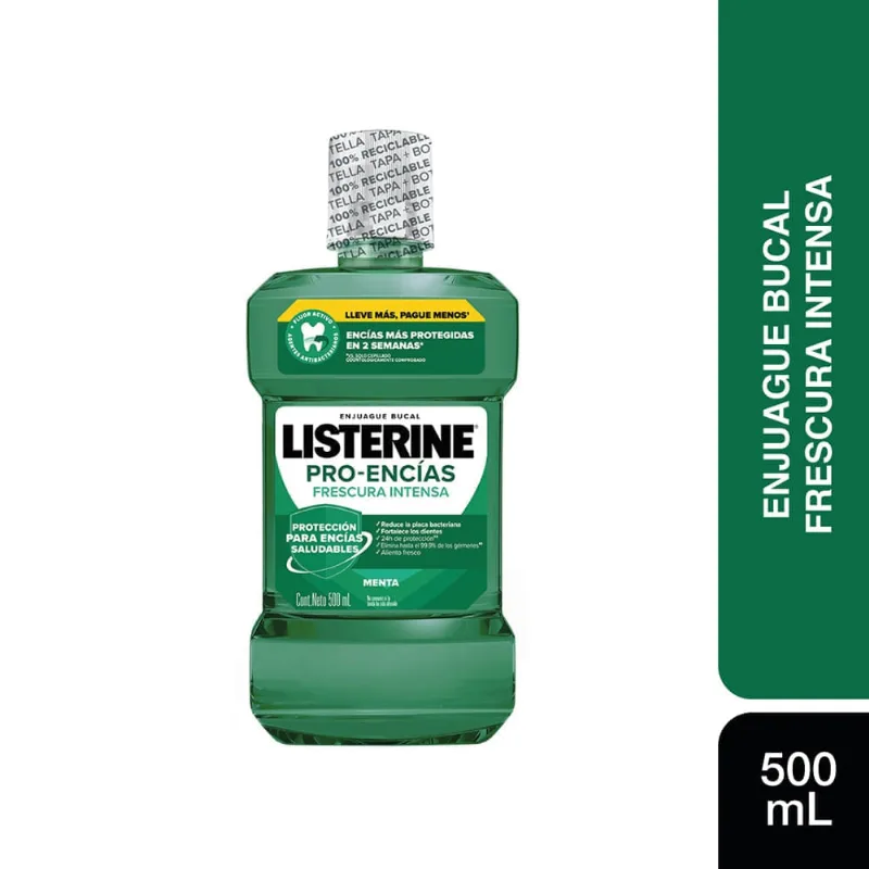 Enjuague Bucal Pro-Encías Frescura Intensa 500 Ml
