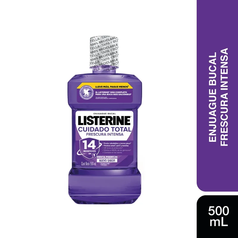 Enjuague Bucal Cuidado Total Frescura Intensa 500 Ml