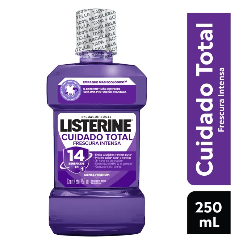 Enjuague Bucal Listerine Cuidado Total Frescura Intensa 250 Ml