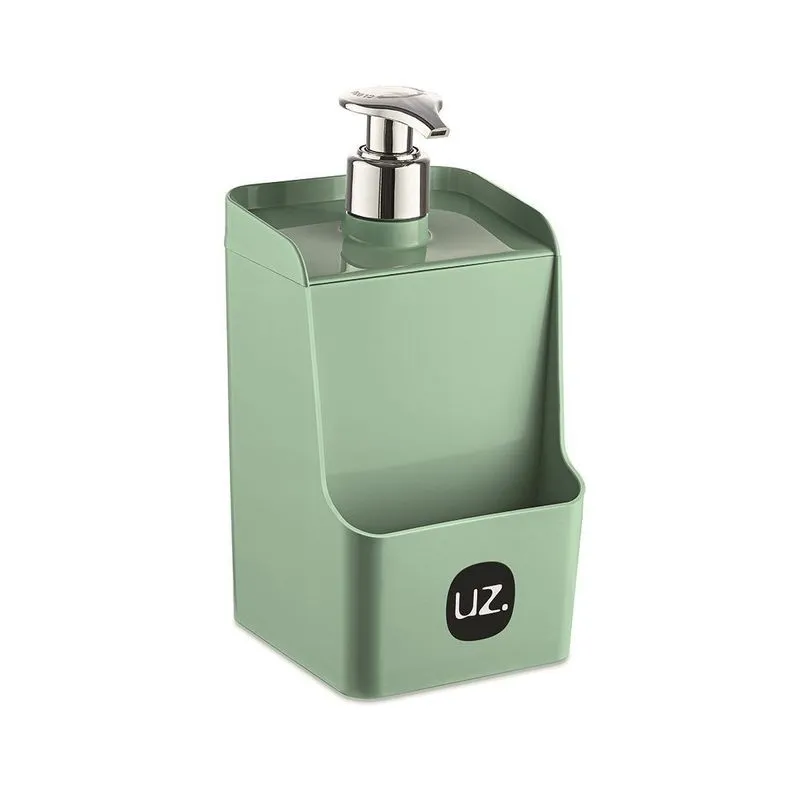 Porta Detergente Slim Dispenser Suporte Esponja Uz Verde