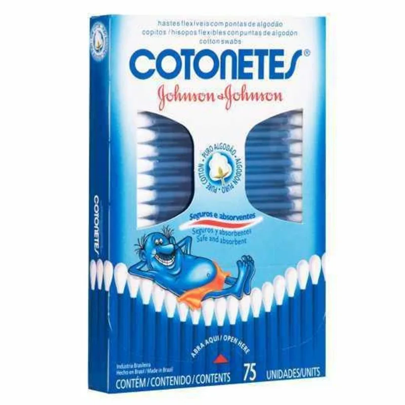 Kit Com 03 - Hastes Flexíveis Cotonetes - 75 Unidades Cada