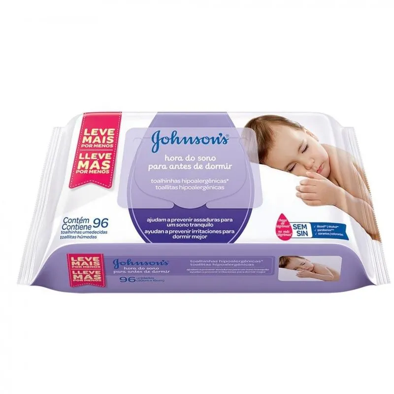 Kit 10 - Lenço Umedecido Johnson's Baby Hora Do Sono