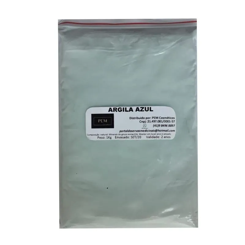 argila azul 1 kg clareadora rara