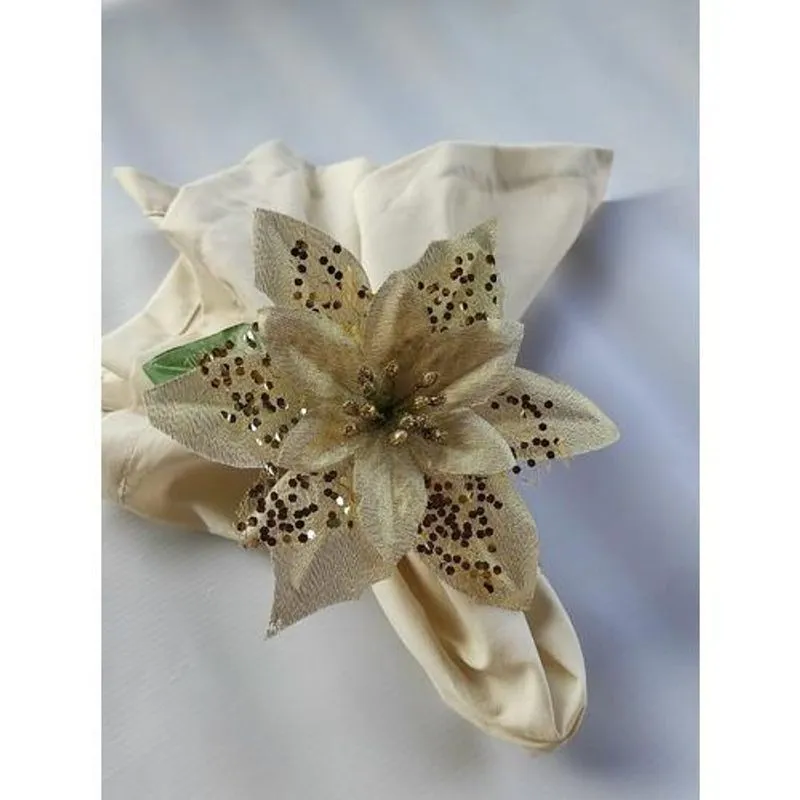 Porta Guardanapo Bico Papagaio Dourado Reveillon Natal 12un