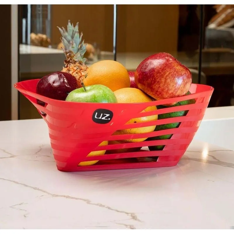 Fruteira Slim Centro De Mesa Bancada Cesto De Frutas Uz Várias Cores