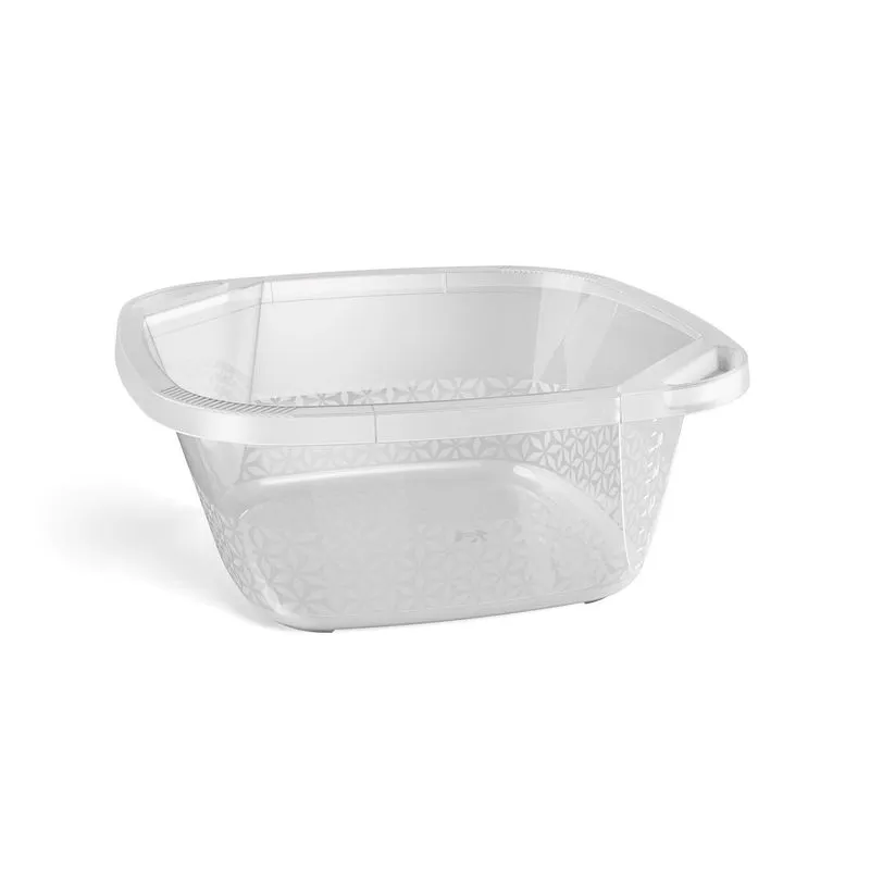 Bacia De Plástico 8,5l Lavanderia Reforçada Uz Transparente