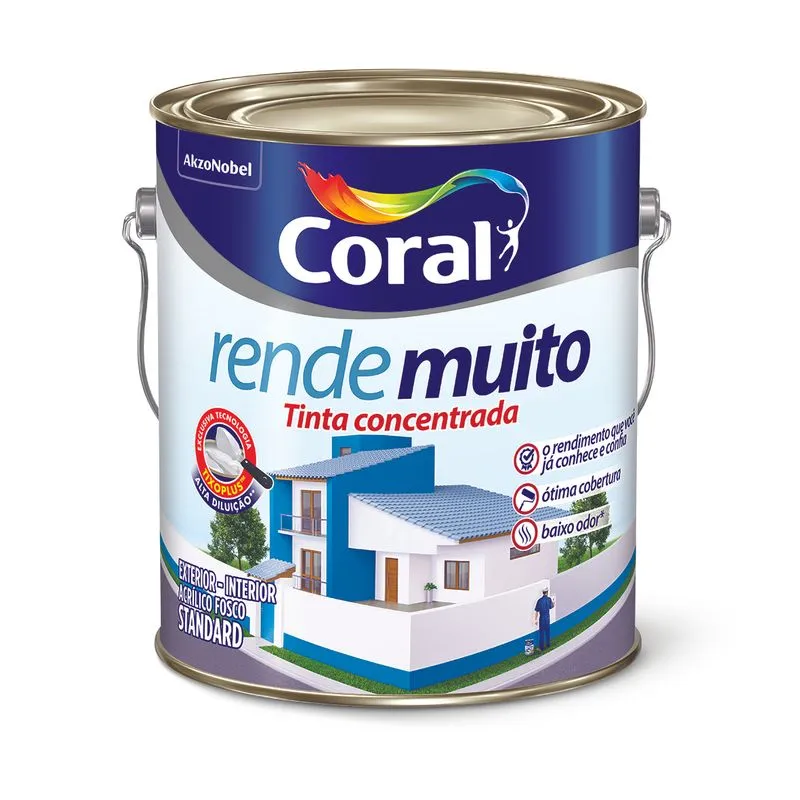 Tinta Coral Rende Muito Acrílica Fosca Standard Areia 3,6 Litros Coral