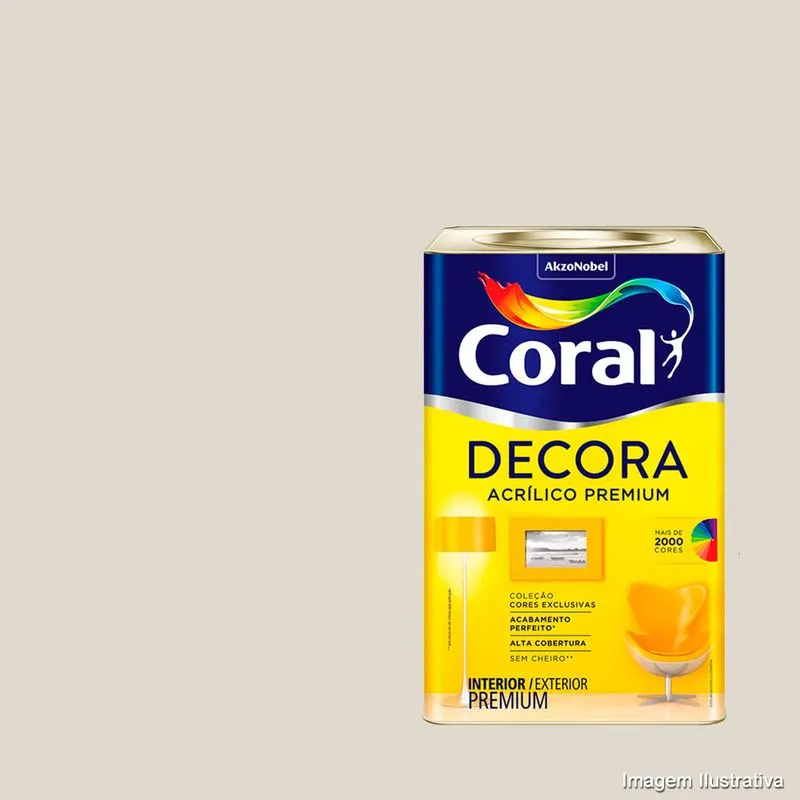 Tinta látex Decora Máxima Resistência acrílica 18L branco gelo Coral