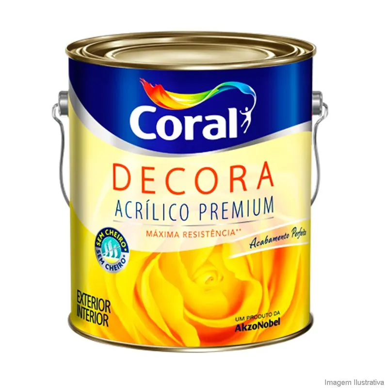 Tinta acrílica Decora Premium fosco base t 16L Coral