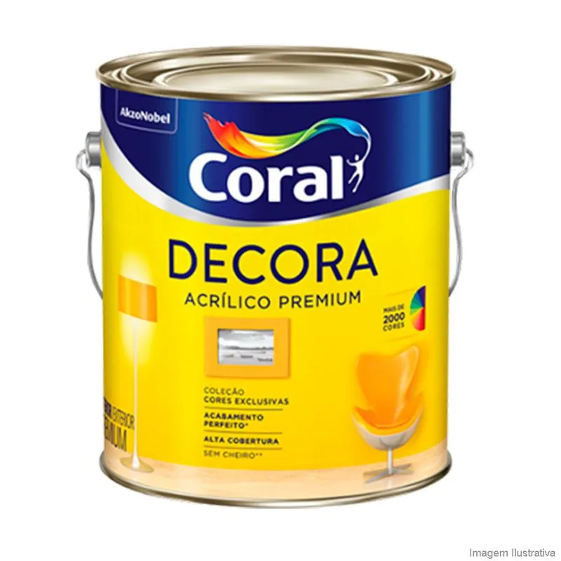 Tinta Látex Decora Toque Sublime acrílica acetinado 3,6L branco Coral