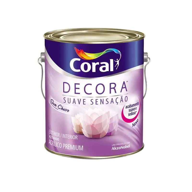 Tinta acrílica Decora Suave Sensação Premium acetinado base f 3,2L Coral