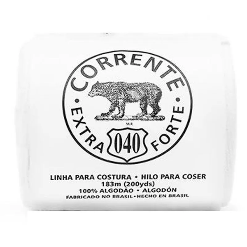 Linha de Costura Extra Forte Urso N° 040 - 0000 183 Metros Branco UN