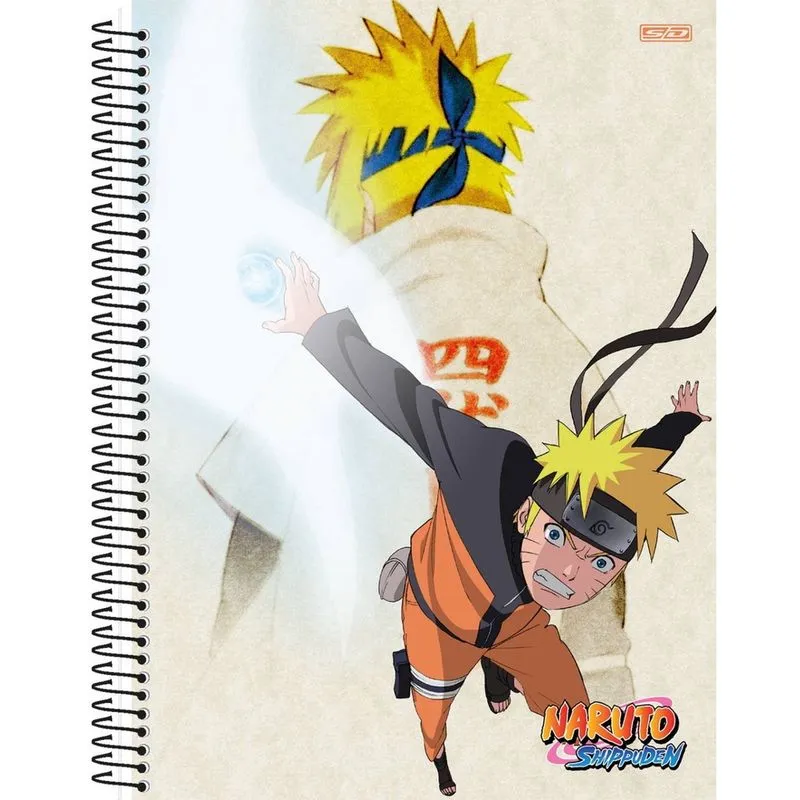 Caderno Capa Dura Naruto Minato Shippuden 1 Matéria Espiral
