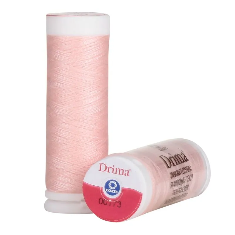 Linha de Costura Drima N126 10 Retros com 91,4 Metros Rosa Bebe 173 UN