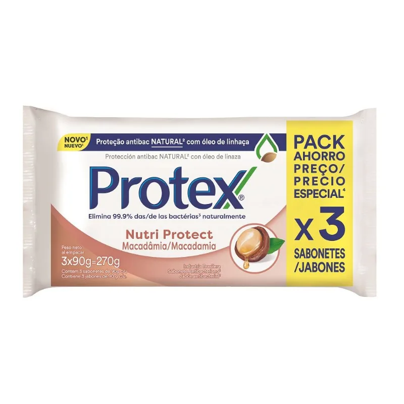 Jabón de Tocador Protex Macademía x 3 un x 125 g c/u