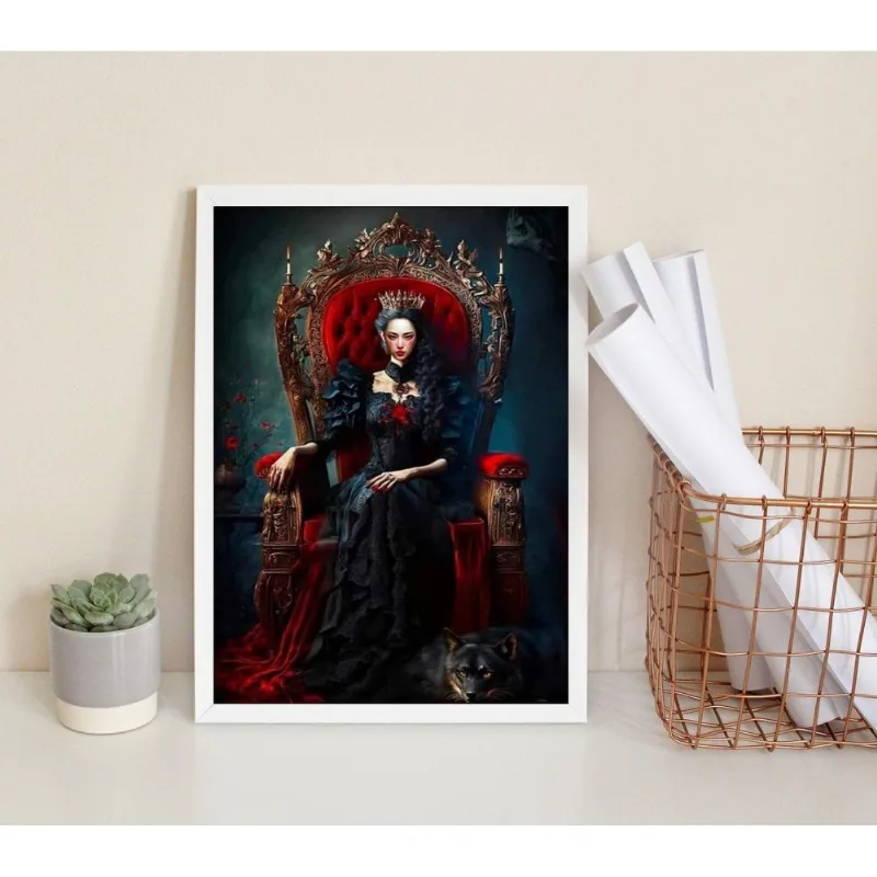 Quadro Decorativo Pomba Gira Rainha 33x24cm