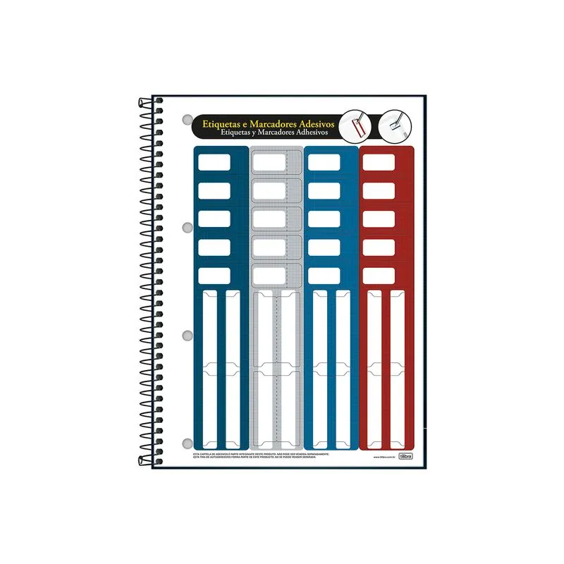 Caderno Universitario Tilibra Organizer Preto Capa Dura 100 Folhas