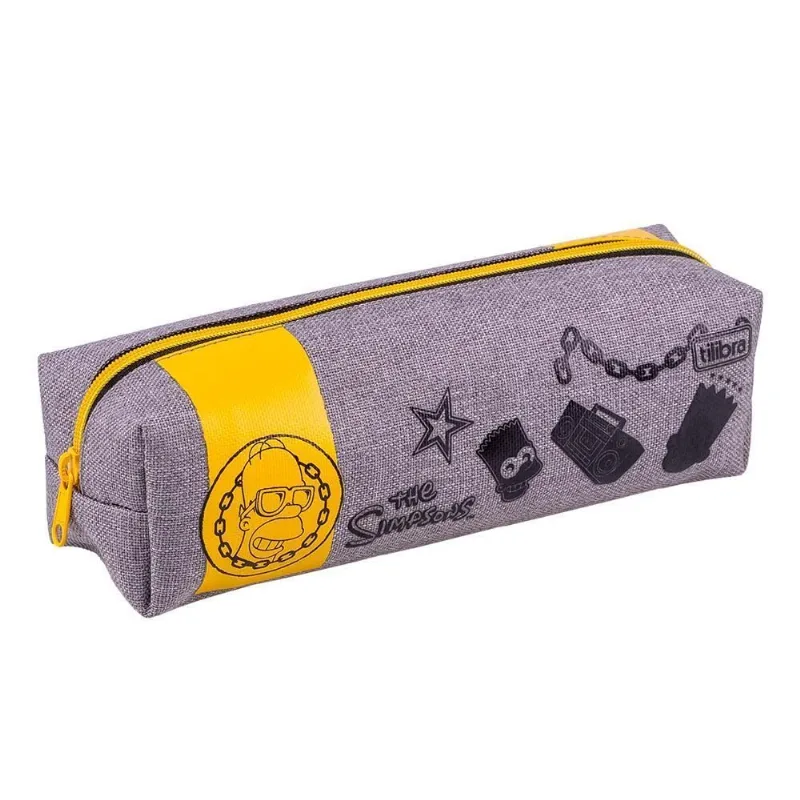 Estojo tubo Quadrado Simpsons 136204 - Tilibra