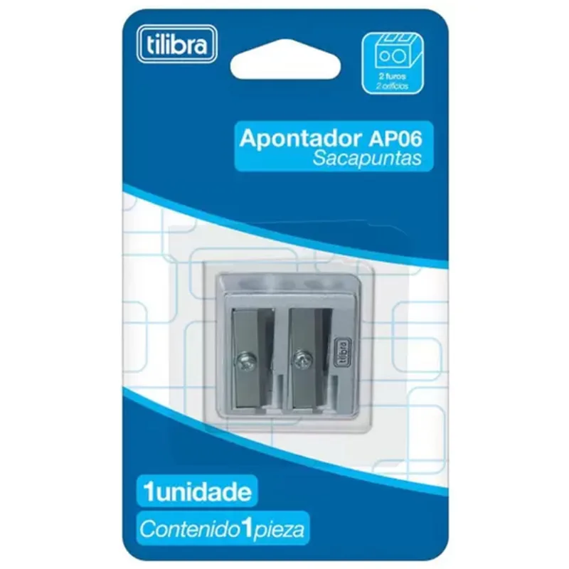 Apontador Simples 2 Furos Metal Tilibra